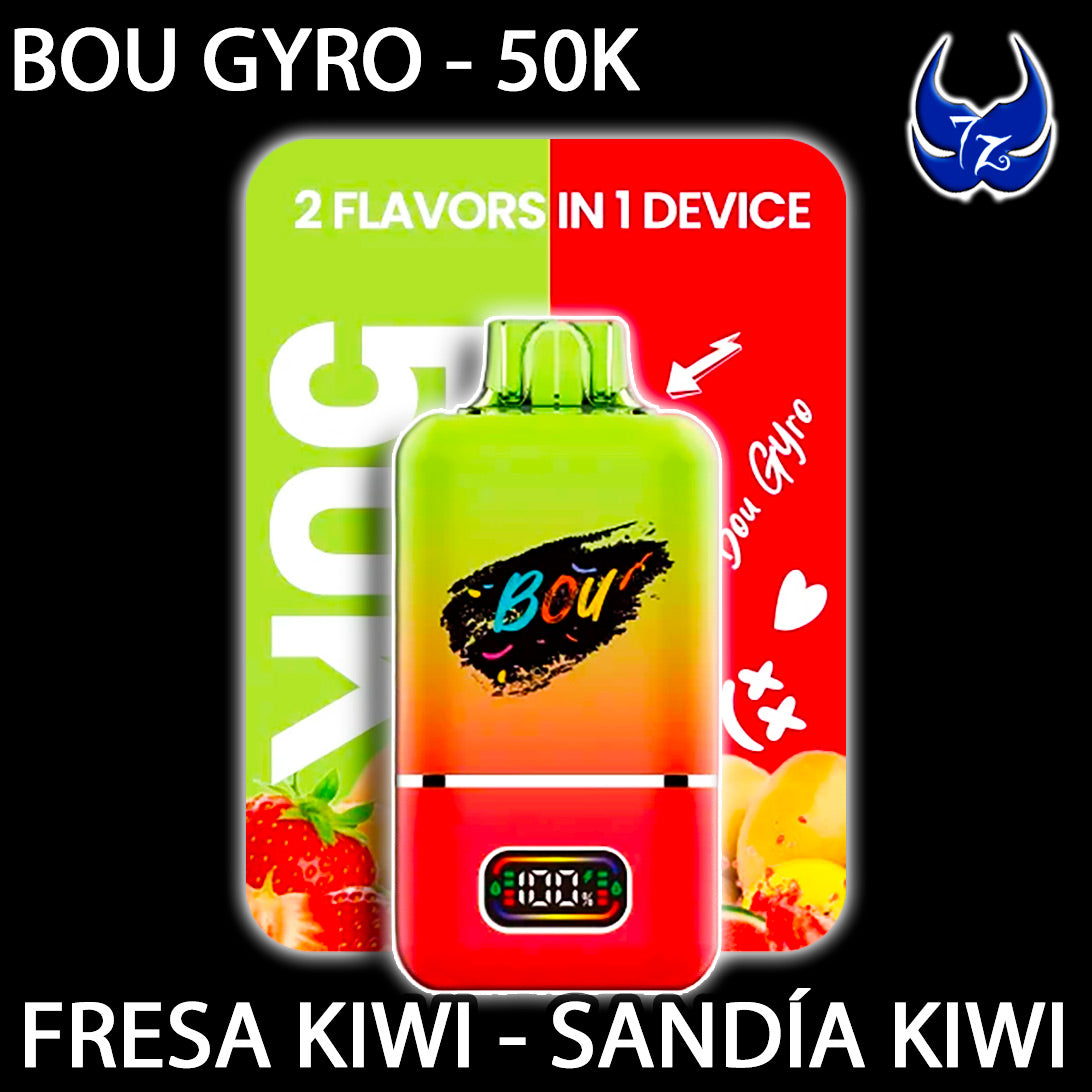 Bou Gyro 50K – Fresa Kiwi · Sandía Kiwi