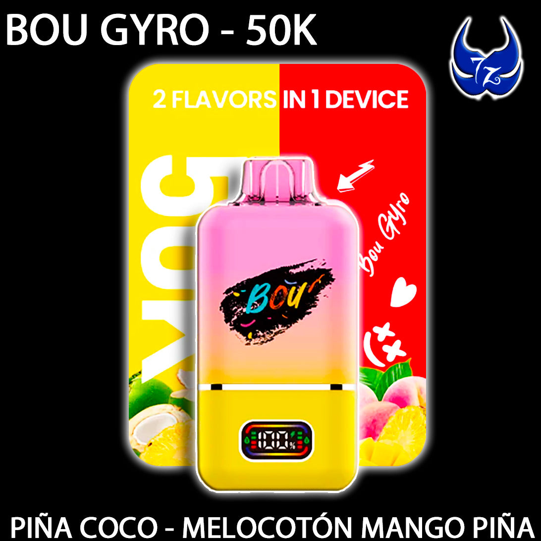 Bou Gyro 50K – Piña Coco · Melocotón Mango Piña