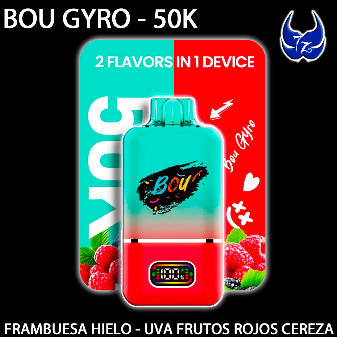 Bou Gyro 50K – Frambuesa Hielo → Uva Frutos Rojos Cereza