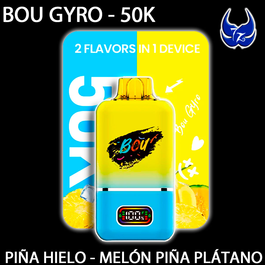 Bou Gyro 50K – Piña Hielo · Melón Piña Plátano