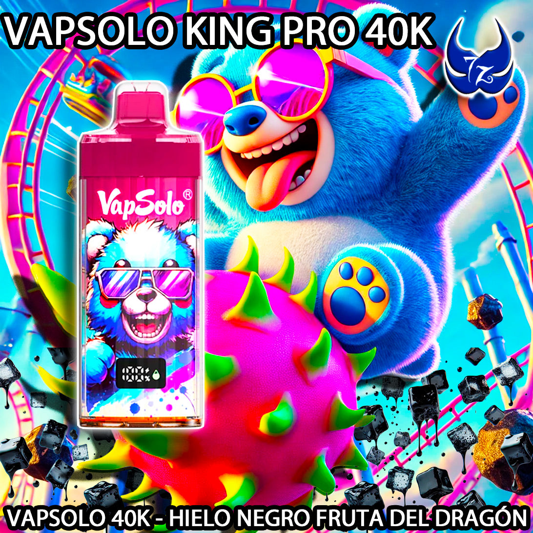 VapSolo King Pro 40K – Hielo Negro Fruta del Dragón